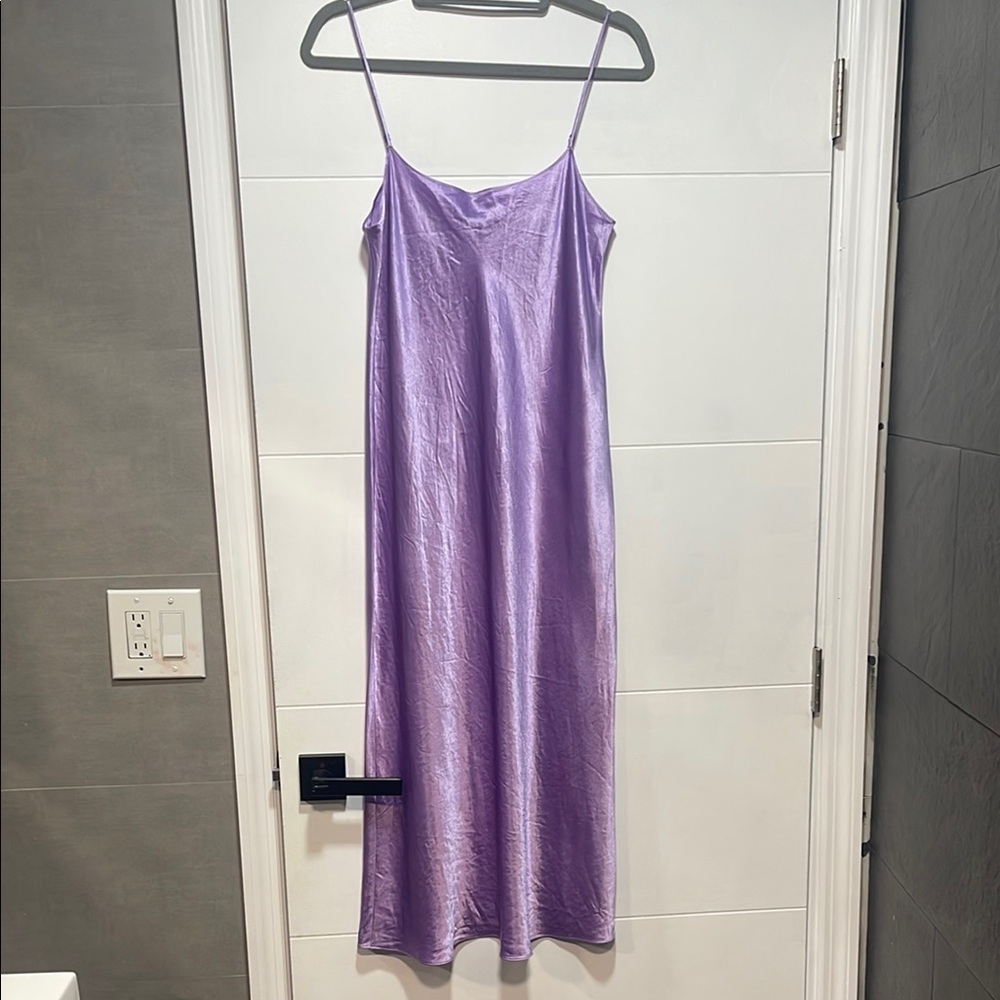 Vince Lavender Satin Slip Dress